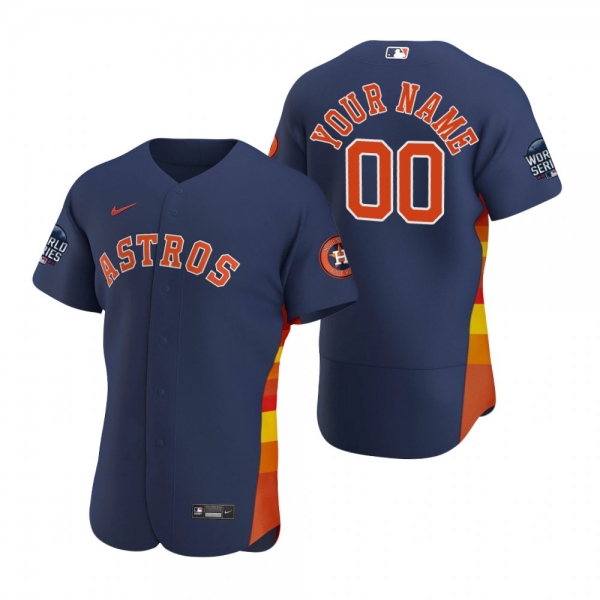 Houston Astros Custom Navy 2021 World Series Authentic Jersey