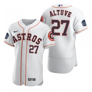 Houston Astros Jose Altuve White 2021 World Series Authentic Jersey