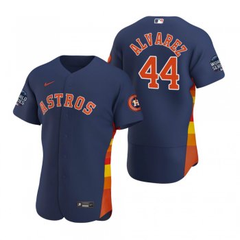 Houston Astros Yordan Alvarez Navy 2021 World Series Authentic Jersey