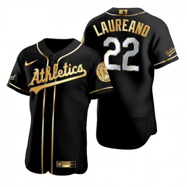 Oakland Athletics Ramon Laureano Nike Black Golden Edition Authentic Jersey