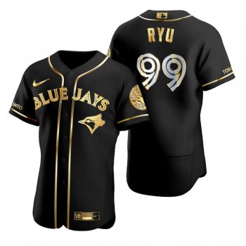 Toronto Blue Jays Hyun-Jin Ryu Nike Black Gold Edition Authentic Jersey