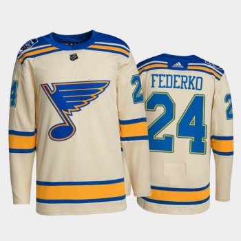 St. Louis Blues Bernie Federko #24 2022 Winter Classic Cream Authentic Jersey