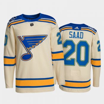 St. Louis Blues Brandon Saad #20 2022 Winter Classic Cream Authentic Jersey