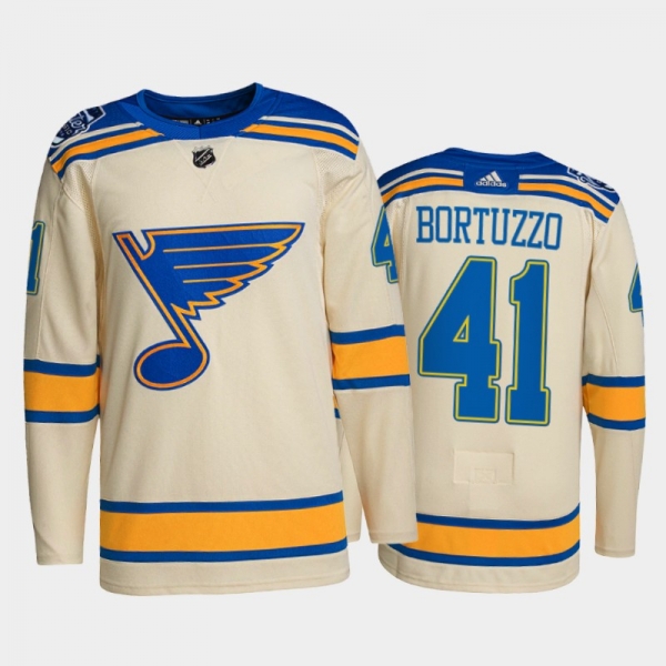 St. Louis Blues Robert Bortuzzo #41 2022 Winter Classic Cream Authentic Jersey