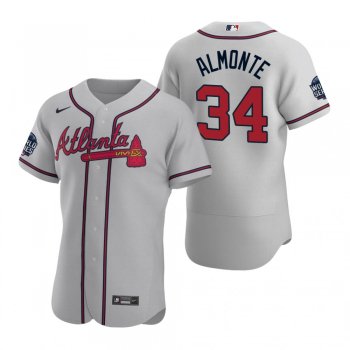 Atlanta Braves Abraham Almonte Gray 2021 World Series Jersey