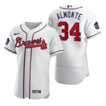 Atlanta Braves Abraham Almonte White 2021 World Series Authentic Jersey