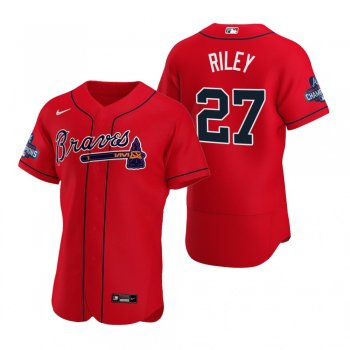 Atlanta Braves Austin Riley Red 2021 World Series Champions Authentic Jersey