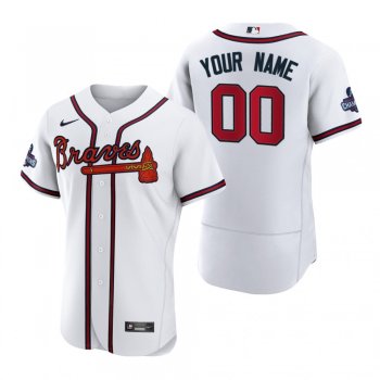 Atlanta Braves Custom White 2021 World Series Champions Authentic Jersey