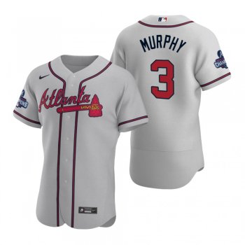 Atlanta Braves Dale Murphy Gray 2021 World Series Champions Authentic Jersey