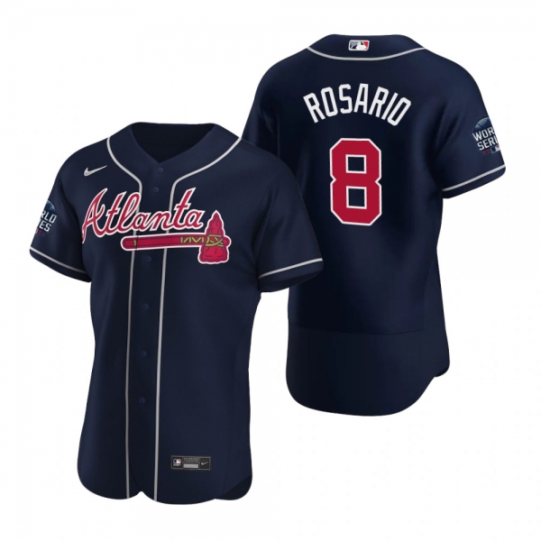 Atlanta Braves Eddie Rosario Navy 2021 World Series Jersey