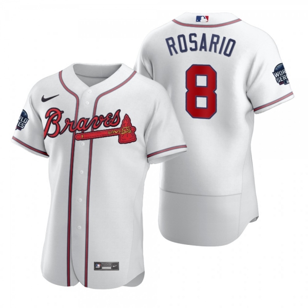 Atlanta Braves Eddie Rosario White 2021 World Series Authentic Jersey