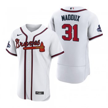 Atlanta Braves Greg Maddux White 2021 World Series Champions Authentic Jersey