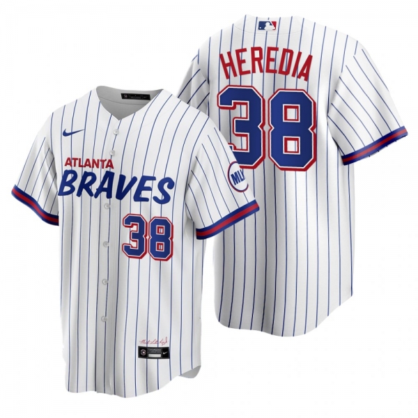 Atlanta Braves Guillermo Heredia White 2021 City Connect Replica Jersey