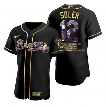 Atlanta Braves Jorge Soler Black 2021 World Series Champions MVP Career Highlights Jersey