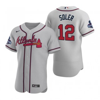 Atlanta Braves Jorge Soler Gray 2021 World Series Champions Authentic Jersey