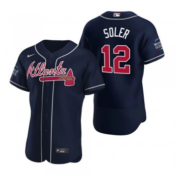 Atlanta Braves Jorge Soler Navy 2021 World Series Jersey