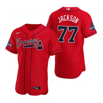 Atlanta Braves Luke Jackson Red 2021 World Series Champions Authentic Jersey