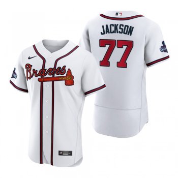 Atlanta Braves Luke Jackson White 2021 World Series Champions Authentic Jersey