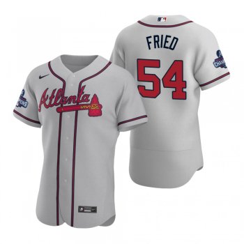 Atlanta Braves Max Fried Gray 2021 World Series Champions Authentic Jersey