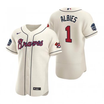 Atlanta Braves Ozzie Albies Cream 2021 World Series Authentic Jersey