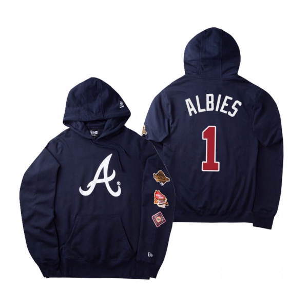 Atlanta Braves Ozzie Albies Blue World Champions Hoodie