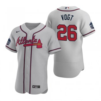 Atlanta Braves Stephen Vogt Gray 2021 World Series Jersey