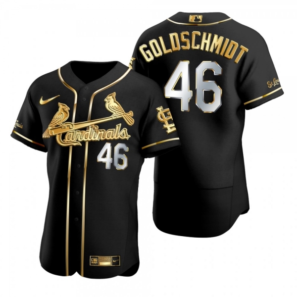 St. Louis Cardinals Paul Goldschmidt Nike Black Gold Edition Authentic Jersey