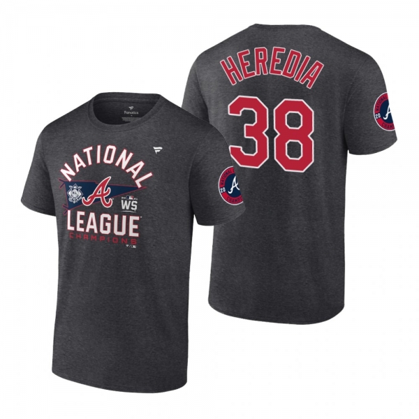 Atlanta Braves Guillermo Heredia Charcoal 2021 National League Champions T-Shirt