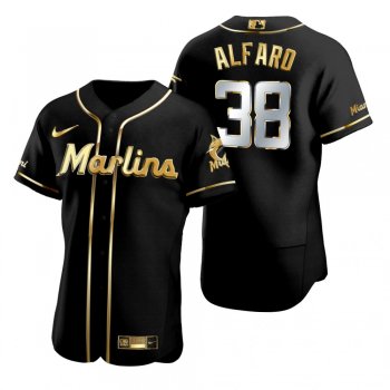 Miami Marlins Jorge Alfaro Nike Black Golden Edition Authentic Jersey