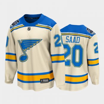 St. Louis Blues #20 Brandon Saad 2022 Winter Classic Cream Bluenote Jersey