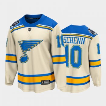 St. Louis Blues #10 Brayden Schenn 2022 Winter Classic Cream Bluenote Jersey