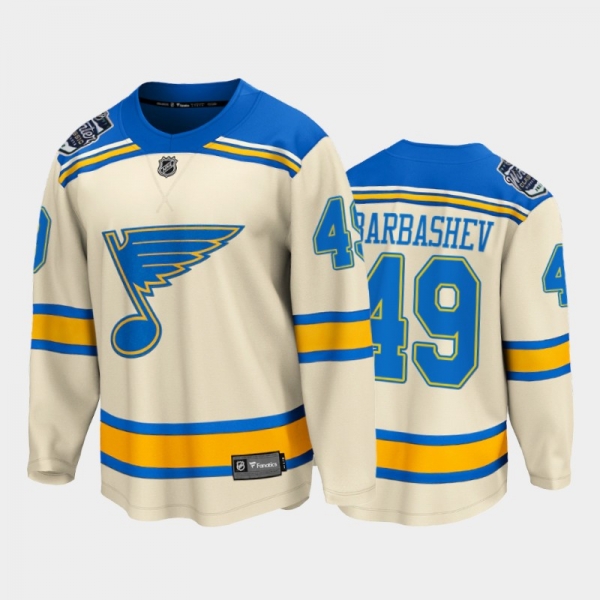 St. Louis Blues #49 Ivan Barbashev 2022 Winter Classic Cream Bluenote Jersey