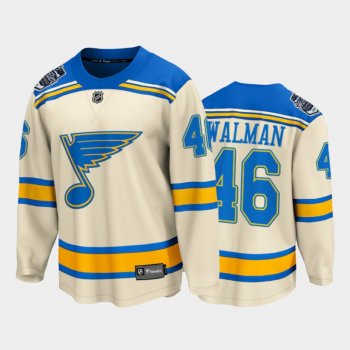 St. Louis Blues #46 Jake Walman 2022 Winter Classic Cream Bluenote Jersey