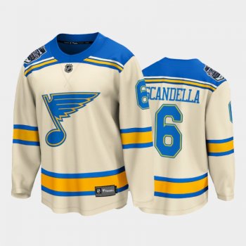 St. Louis Blues #6 Marco Scandella 2022 Winter Classic Cream Bluenote Jersey