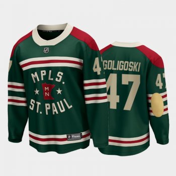 Minnesota Wild #47 Alex Goligoski 2022 Winter Classic Green State of Hockey Jersey