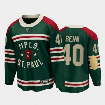 Minnesota Wild #40 Jordie Benn 2022 Winter Classic Green State of Hockey Jersey