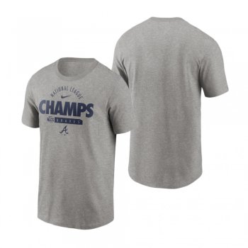 Men's Atlanta Braves Gray Pennant T-Shirt 2021 National League Champions