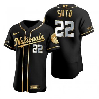 Washington Nationals Juan Soto Nike Black Gold Edition Authentic Jersey