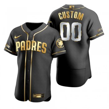 San Diego Padres Custom Nike Black Golden Edition Authentic Jersey