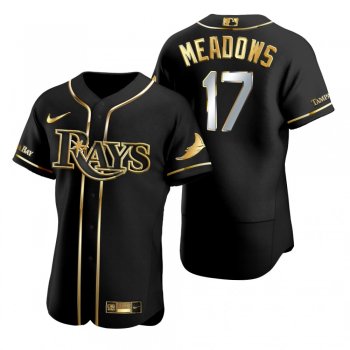 Tampa Bay Rays Austin Meadows Nike Black Gold Edition Authentic Jersey