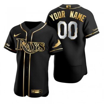 Tampa Bay Rays Custom Nike Black Gold Edition Authentic Jersey