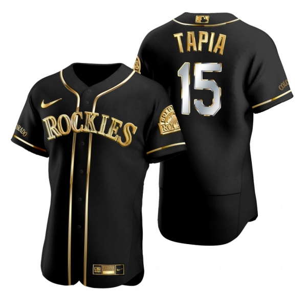 Colorado Rockies Raimel Tapia Nike Black Gold Edition Authentic Jersey