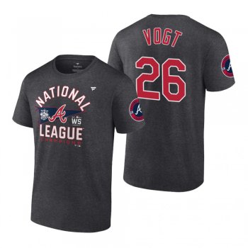 Atlanta Braves Stephen Vogt Charcoal 2021 National League Champions T-Shirt