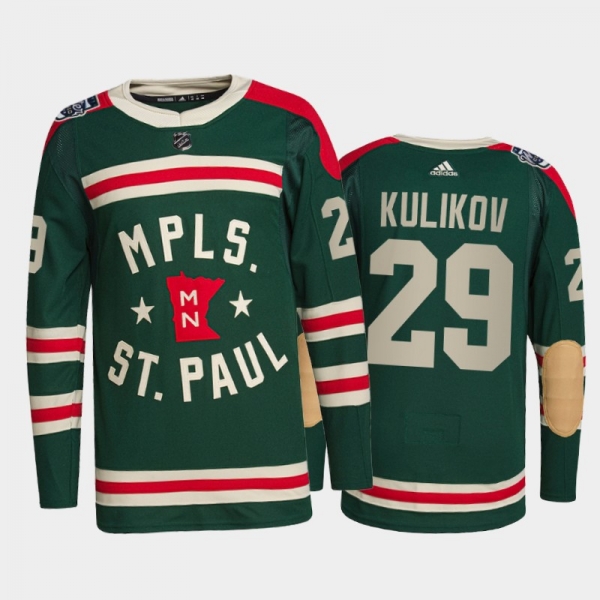 Minnesota Wild Dmitry Kulikov #29 2022 Winter Classic Green Authentic Jersey