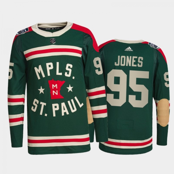 Minnesota Wild Hunter Jones #95 2022 Winter Classic Green Authentic Jersey