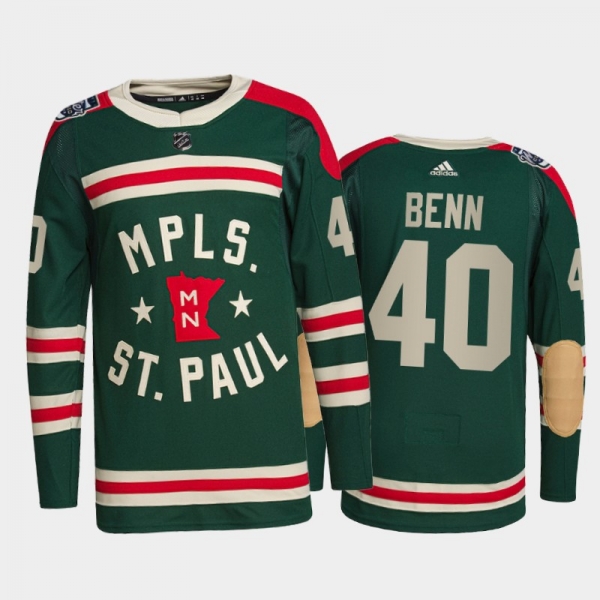 Minnesota Wild Jordie Benn #40 2022 Winter Classic Green Authentic Jersey