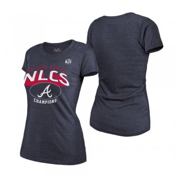 Women's Atlanta Braves Navy 2021 National League Champions T-Shirt