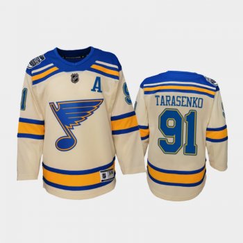 Youth St. Louis Blues Vladimir Tarasenko #91 2022 Winter Classic Bluenote Cream Jersey