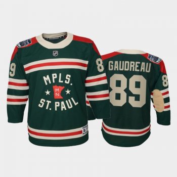 Youth Minnesota Wild Frederick Gaudreau #89 2022 Winter Classic State of Hockey Green Jersey