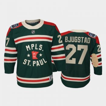 Youth Minnesota Wild Nick Bjugstad #27 2022 Winter Classic State of Hockey Green Jersey